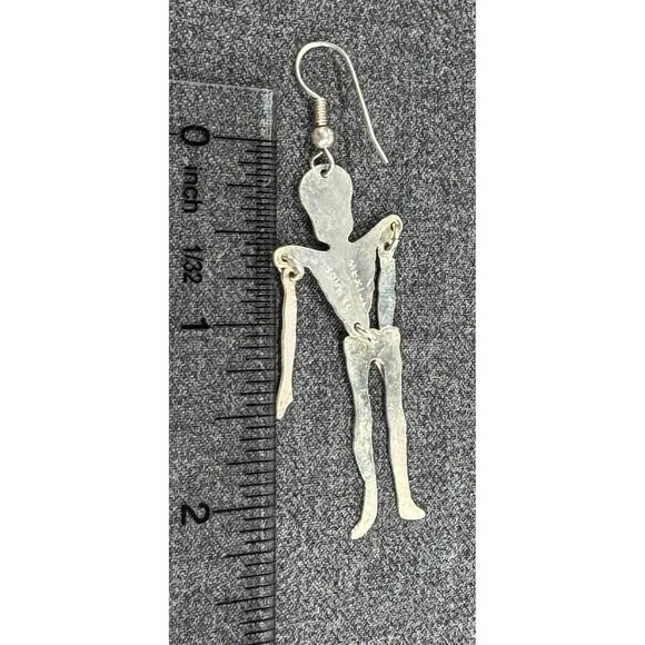 Vintage Silver Skeleton Earrings - Picture 5 of 5